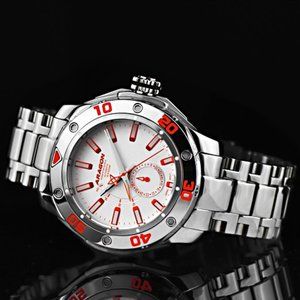 ARAGON Power Reserve Indicator Watch Automatic Silver Dial 44mm SuperJet NE57